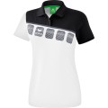 Erima Spprt-Polo 5C (100% Polyester) weiss/schwarz Damen